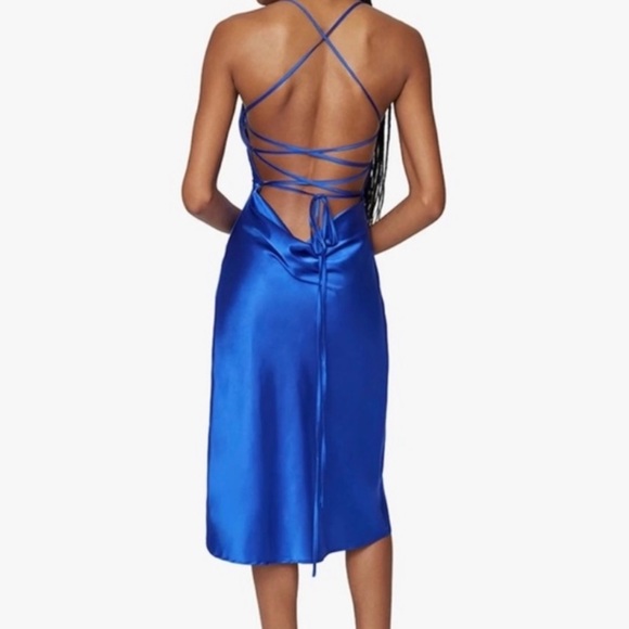 WeWoreWhat | Sold out royal blue slip dress - Picture 2 of 6